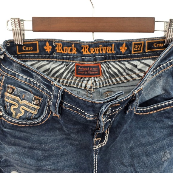 Women's Rock Revival Sakura Crop Jeans Size 27 - Picture 7 of 10